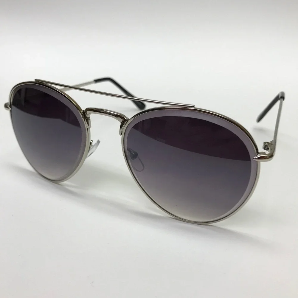 Sunglasses Fashion Classic Shades‎ Pilot UV400 Protection Silver Frame Gradient